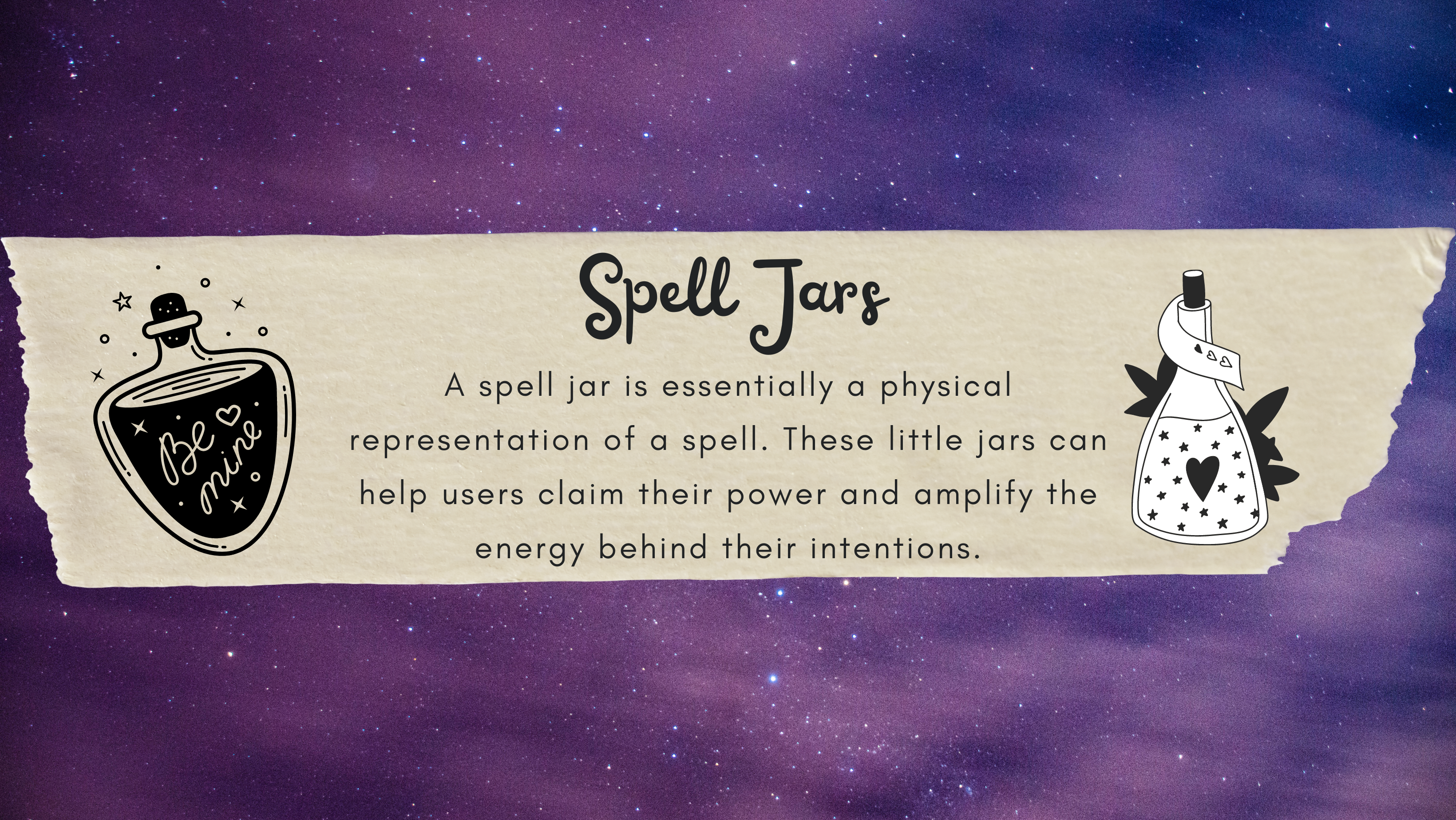 Banner talking about spell jars. - The Call of the Craft