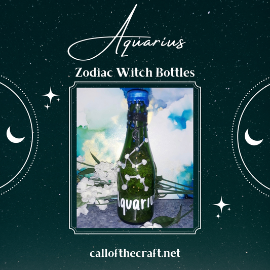 Aquarius Zodiac Witch Bottles - The Call of the Craft