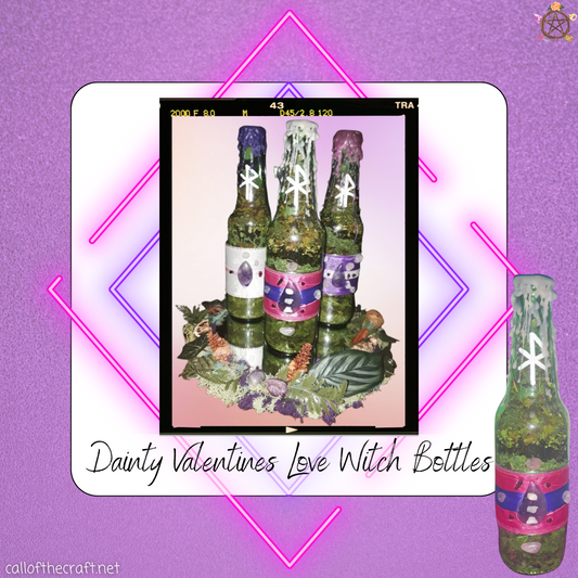 Dainty Valentine's Love Witch Bottles - The Call of the Craft