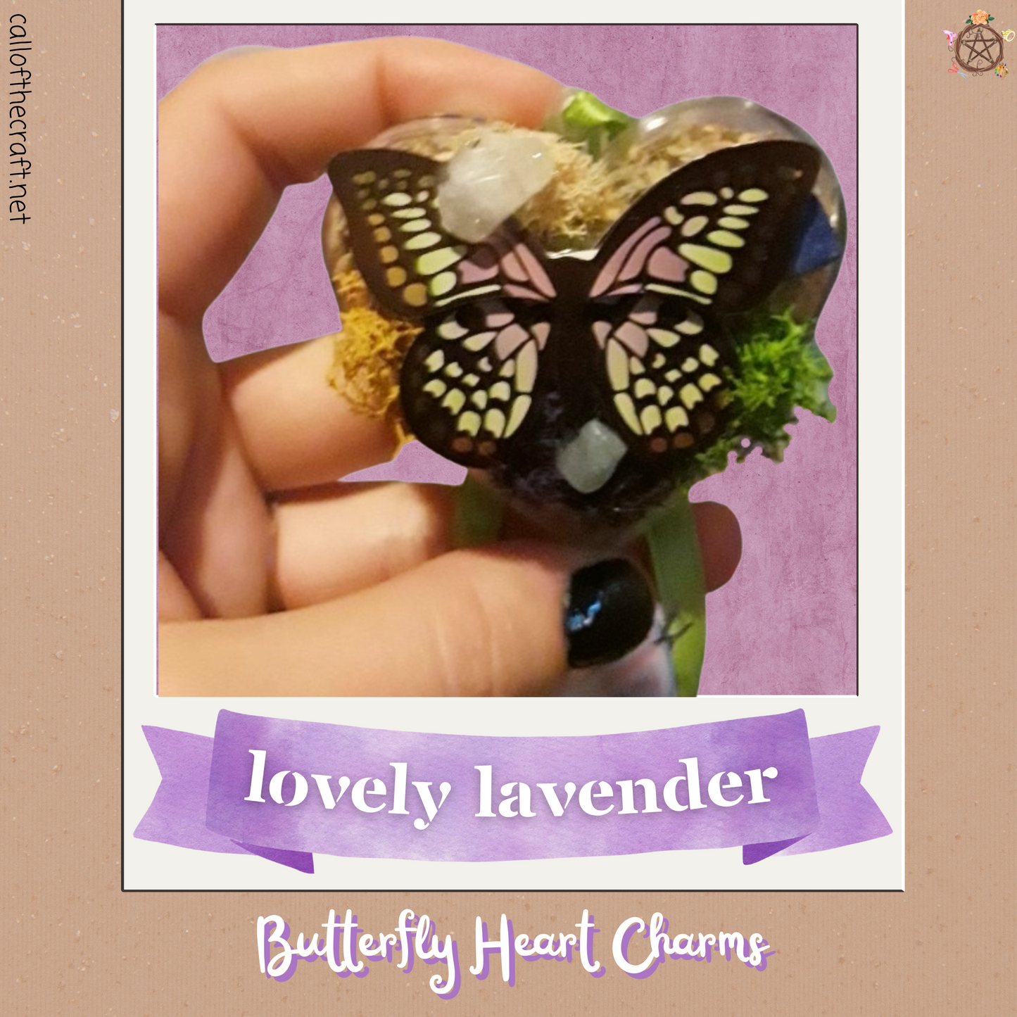 Butterfly Charms, Lovely Lavender - The Call of the Craft